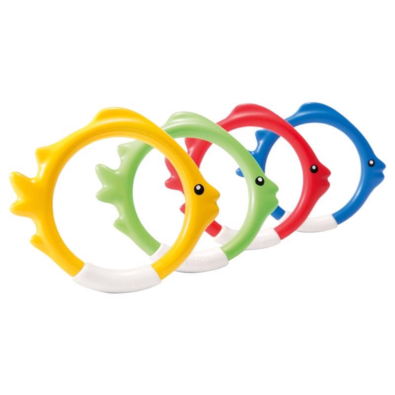 Intex 55507E Assorted Plastic Fish Ring Pool Diving Toy