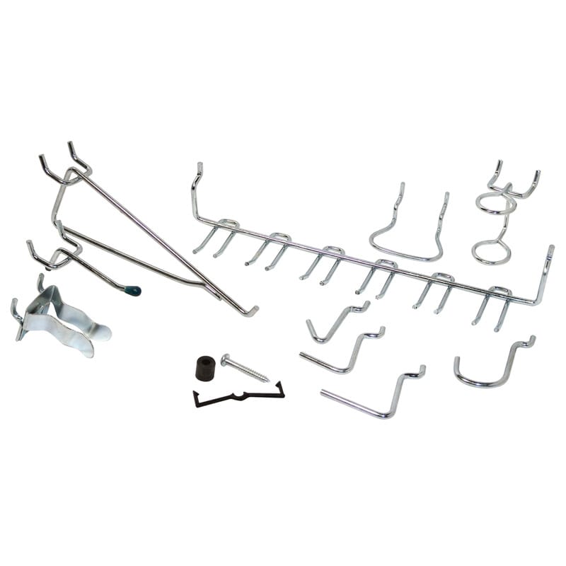 Crawford 1851A Zinc Plated Silver Steel Peg Hook Assortment 47 pk