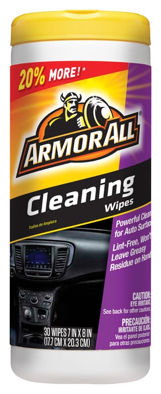 Armor All 17497C Leather/Rubber/Vinyl Cleaner Wipes 30 ct