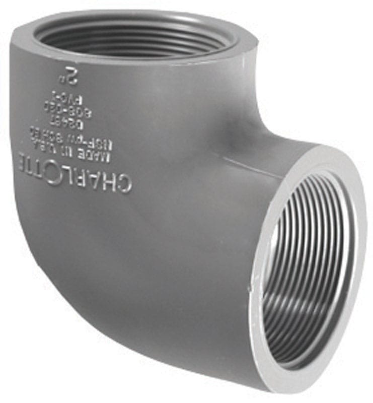 Charlotte Pipe PVC 08302 1200 Schedule 80 3/4 in. FPT X 3/4 in. D FPT PVC Elbow 1 pk