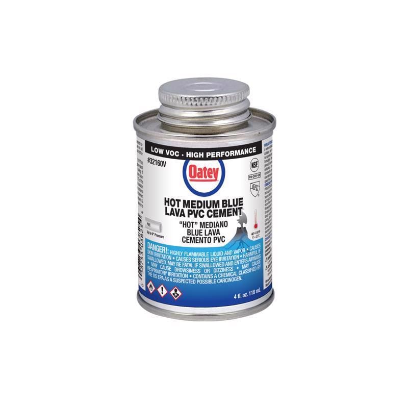 Oatey 32160V Blue Cement For PVC 4 oz