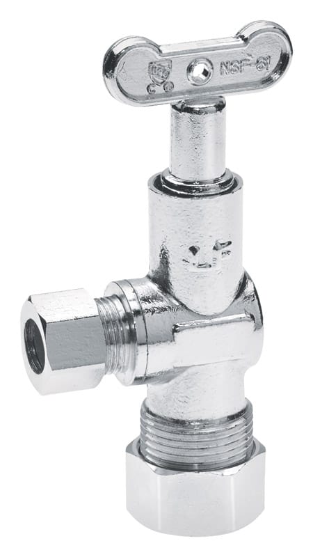 Proline 190-032LK 5/8 in. Compression X 3/8 in. Compression Chrome Plated Angle Valve