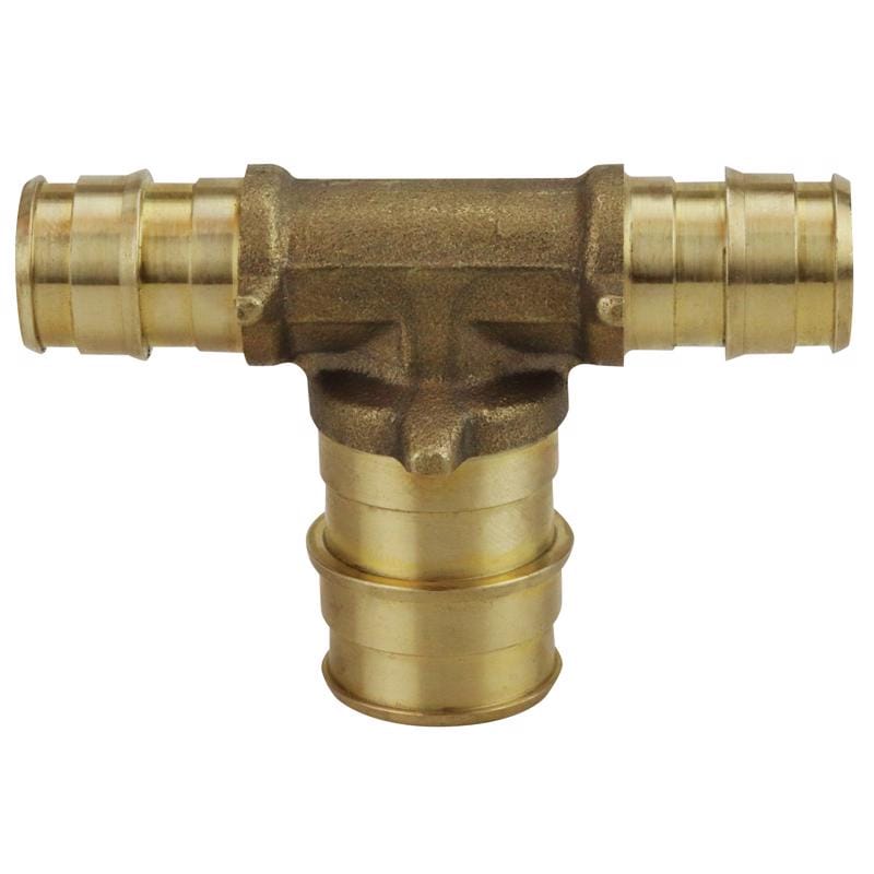 Apollo EPXT121234 Expansion PEX / Pex A 1/2 in. Expansion PEX in to X 1/2 in. D PEX Brass Tee