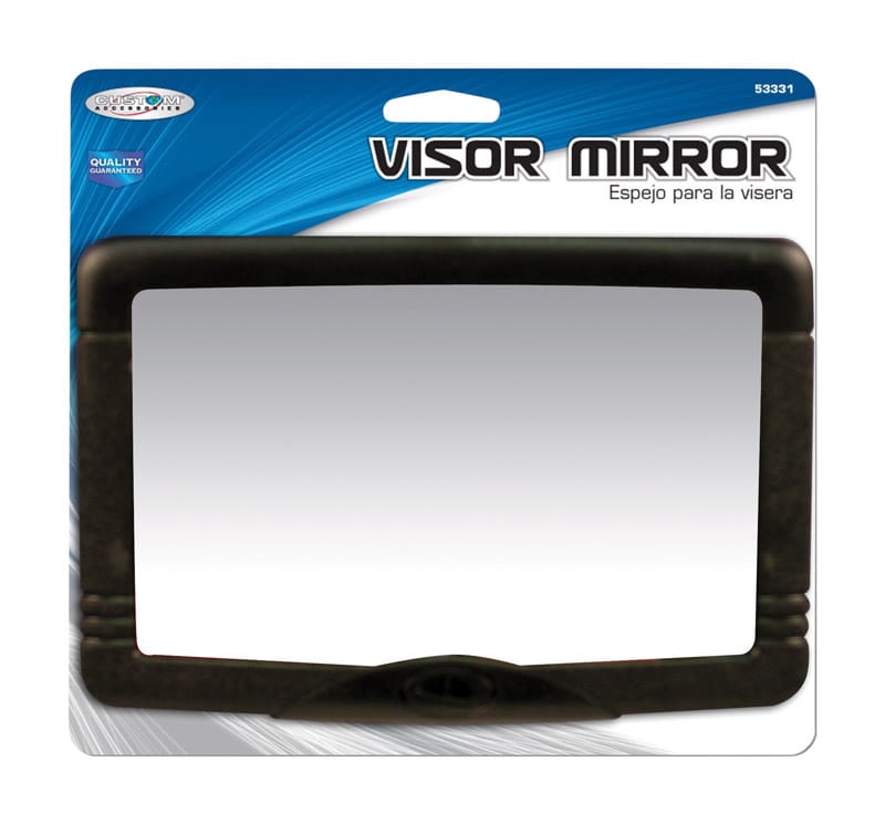 Custom Accessories 53331 Black Visor Mirror For Universal 1 pk