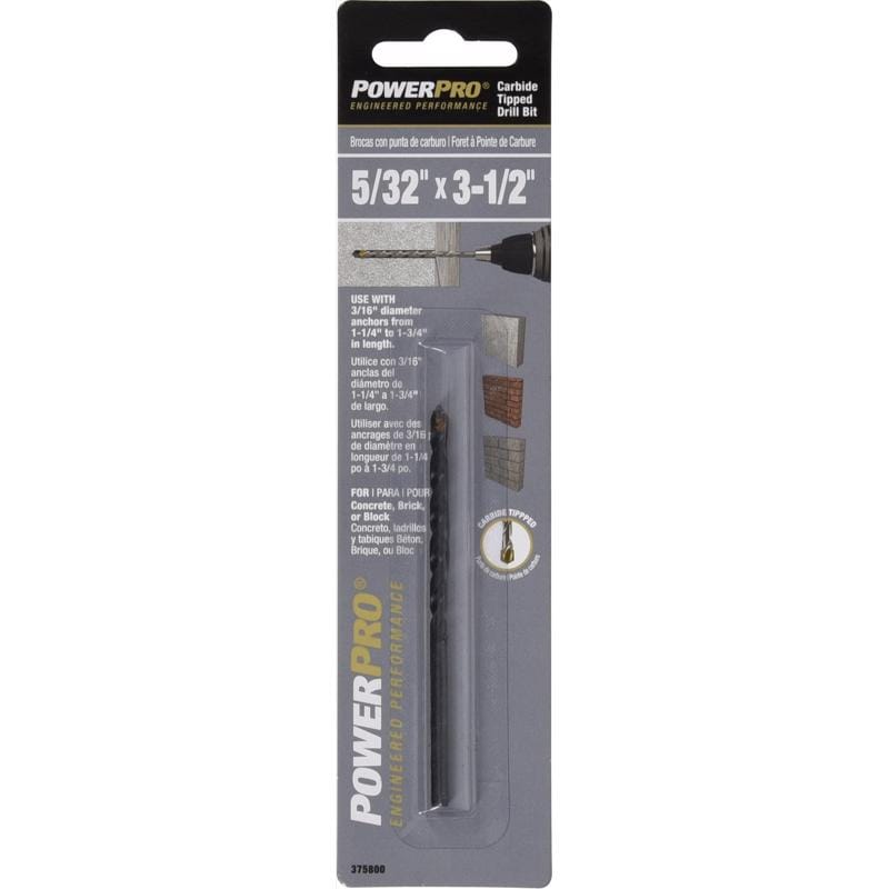 Hillman 375800 Power Pro 5/32 in. X 3-1/2 in. L Carbon Steel Drill Bit 1 pk