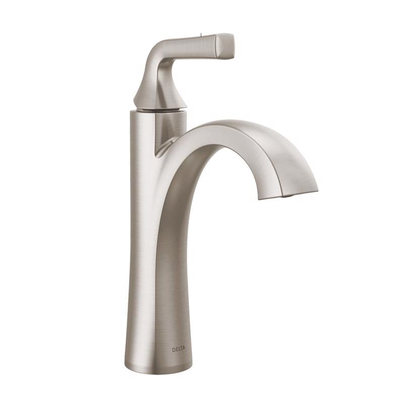 Delta 15828LF-SS Dallace Stainless Steel Contemporary Single-Handle Bathroom Sink Faucet 4 in.