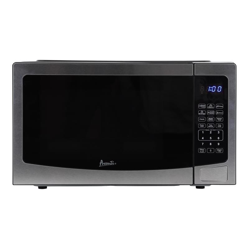 Avanti MT115V3S 1.1 cu ft Black/Silver Microwave 1000 W