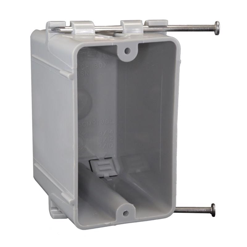 Cantex EZ23SNW EZ Box New Work 23 cu in Rectangle PVC 1 gang Outlet Box Gray