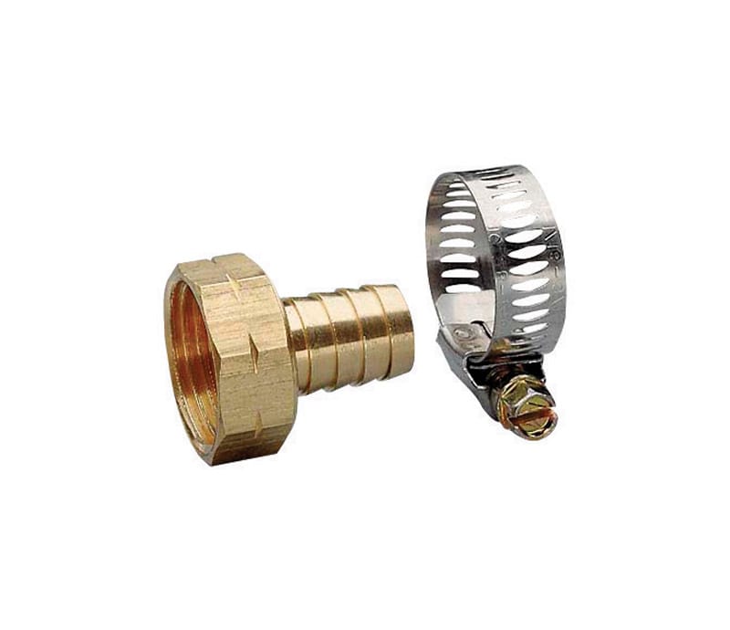 Gilmour 854514-1001 5/8 in. Brass Threaded Female Reusable Hose Repair Fitting