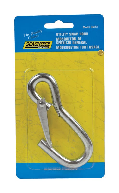 Seachoice 50-36551 Zinc-Plated Steel 4-1/2 in. L Utility Snap Hook 1 pk