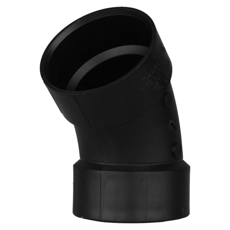 Charlotte Pipe ABS003211000 3 in. Hub X 3 in. D Hub ABS 45 Degree Elbow
