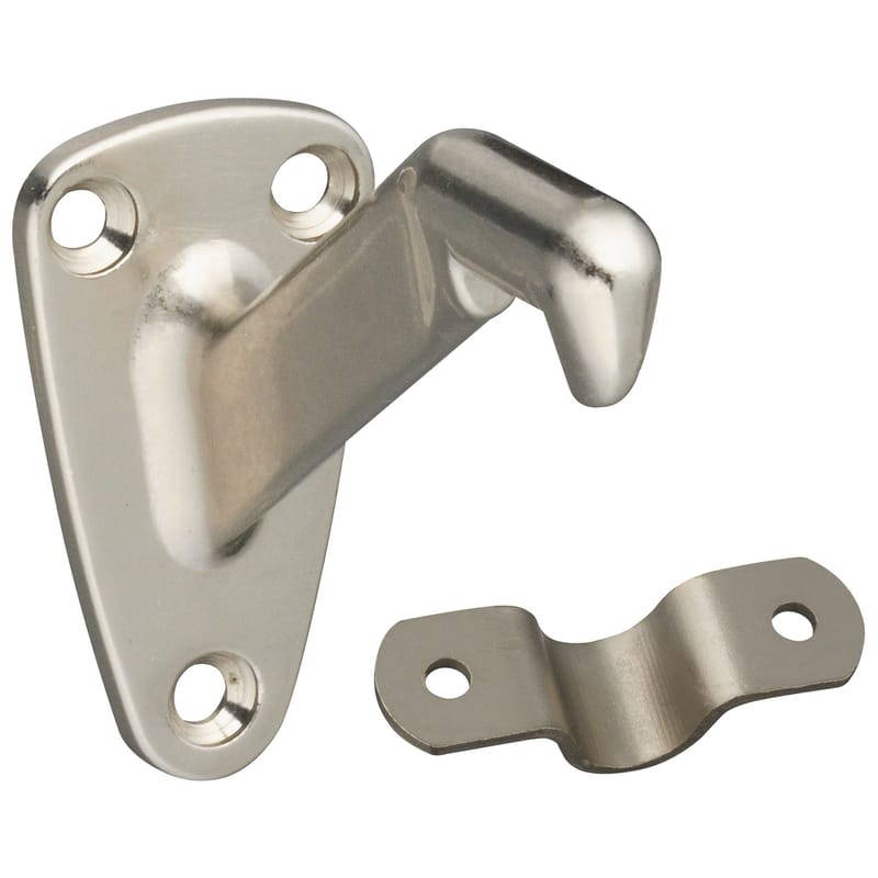 National Hardware N325-779 Silver Zinc Die Cast w/Steel Strap Handrail Bracket 3.31 in. L 250 lb