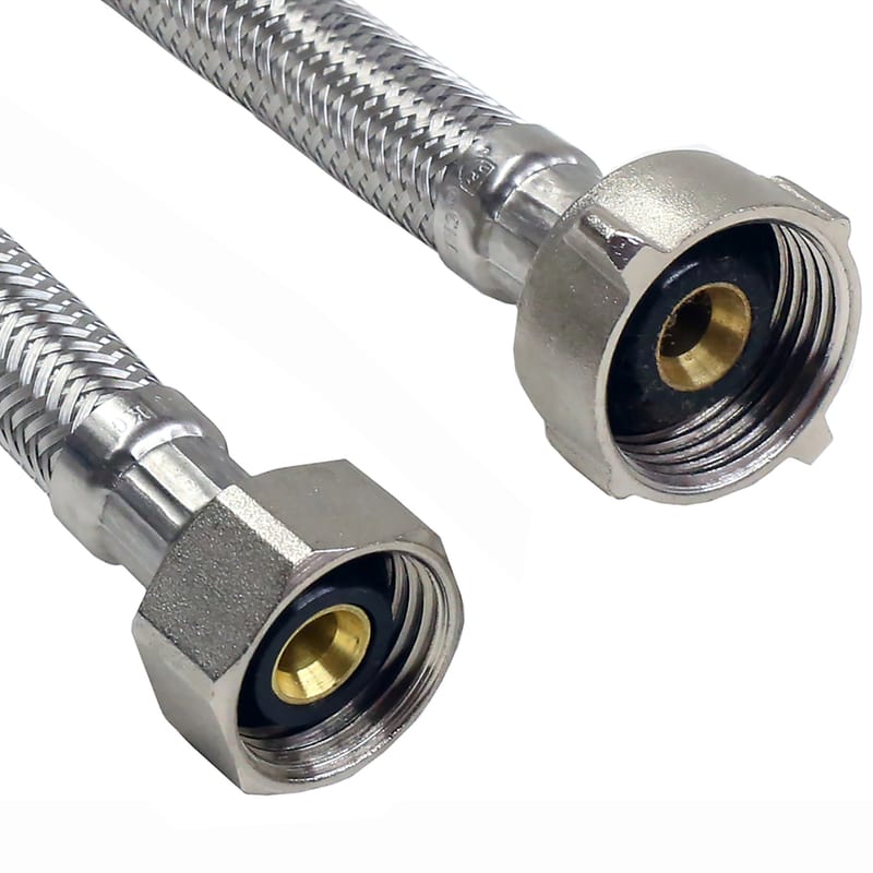 Lasco 10-0813 1/2 in. FIP X 7/8 in. D Ballcock 12 in. Braided Stainless Steel Toilet Supply Line