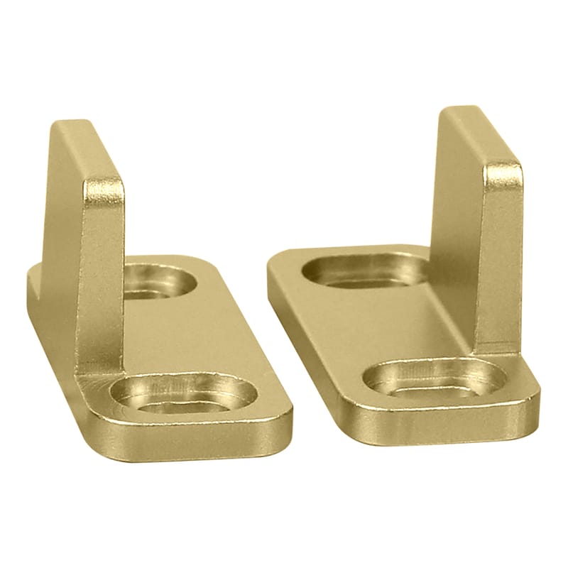 National Hardware N700-113 1-3/4 in. L Brushed Gold Aluminum Double Floor Guide 1 pc