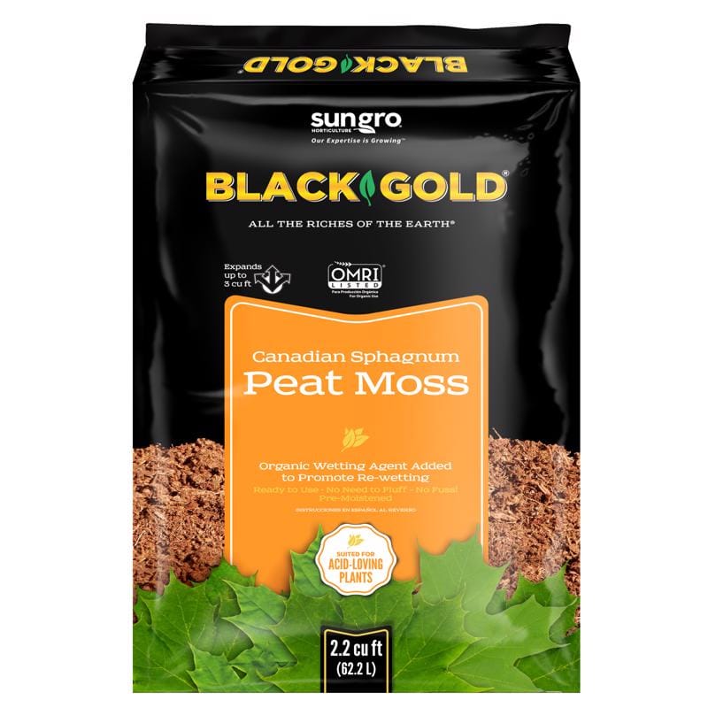Black Gold 1110125.CFC2.2P Organic Canadian Sphagnum Peat Moss 2.2 cu ft