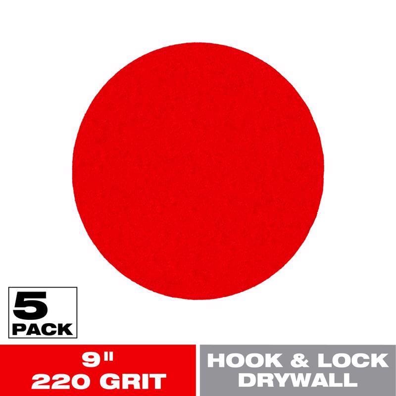 Diablo DCD090220H05G Hook and Lock 9 in. L X 9 in. W Aluminum Oxide 220 Grit Ultra Fine Drywall ROS Disk