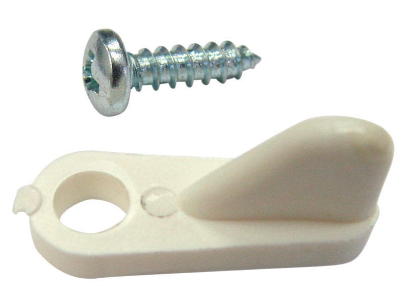 Barton Kramer 623C White Nylon Screen Clip 1 pk