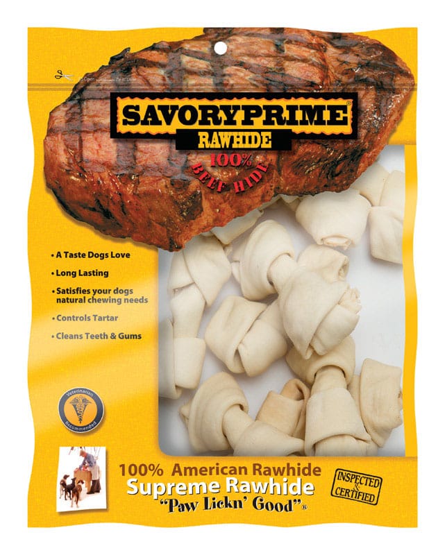Savory Prime 901 American Supreme Medium Adult Mini Bones Beef Rawhide 2-3 in. L 10 pk