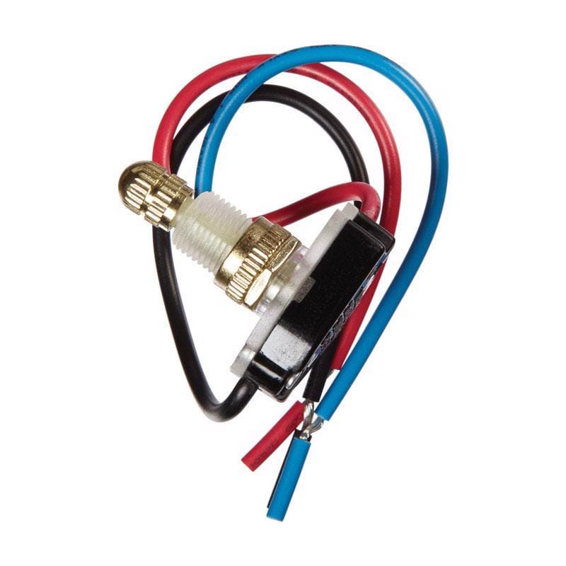 Jandorf 61206 6 amps Single Pole or 3-way Rotary Appliance Switch Brass 1 pk