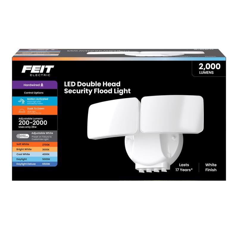 Feit Electric S9DFL5CCT/MM/WH Feit Motion-Sensing Hardwired LED White Security Floodlight