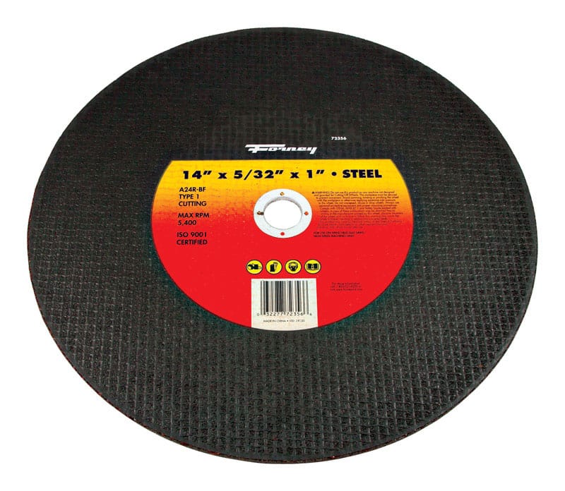 Forney 72356 14 in. D X 1 in. X 5/32 in. thick Aluminum Oxide Metal Cutting Wheel 1 pc