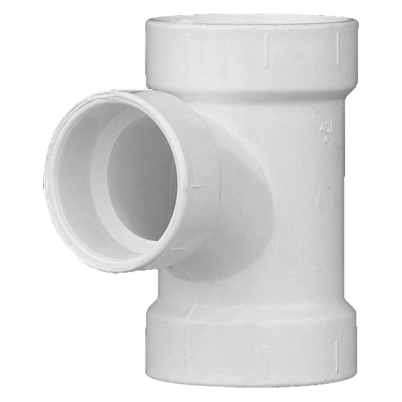 Charlotte Pipe PVC004011000 Schedule 40 2 in. Hub X 2 in. D Hub PVC Sanitary Tee 1 pk