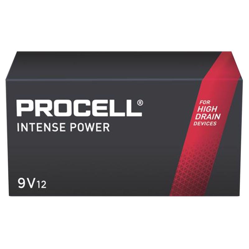 Procell PX1604 Intense Alkaline 9-Volt 9 V 0.628 mAh Primary Battery PX1604 12 pk