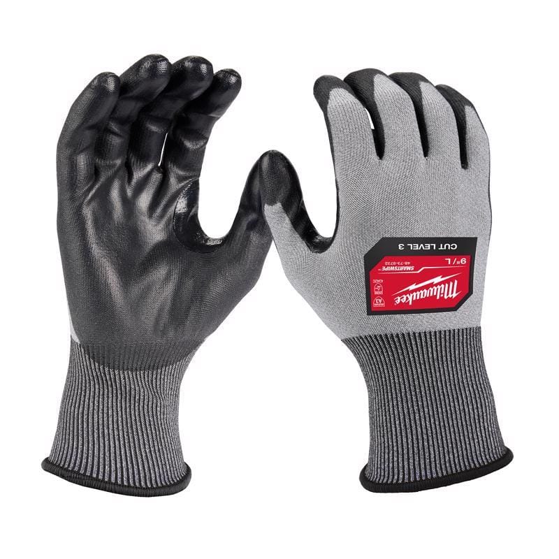 Milwaukee 48-73-8732 Cut Level 3 High Dexterity Polyurethane Dipped Gloves Gray L 1 pair