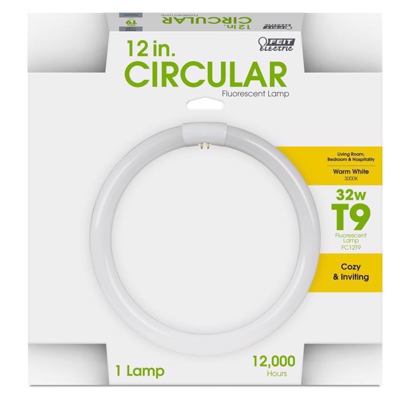 Feit FC12T9/WW Legacy Bulbs 32 W T9 11.9 in. D X 11.9 in. L Circline Fluorescent Bulb Warm White Circular 3000