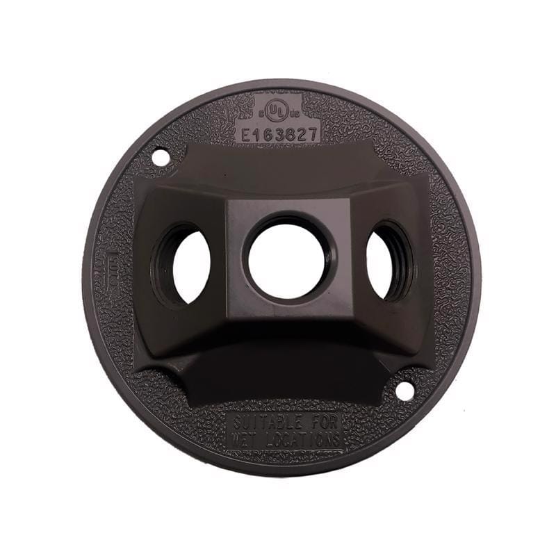 Sigma Engineered Solutions 14383BR Round Die-Cast Metal 4.13 in. H X 4.13 in. W Lampholder Cover