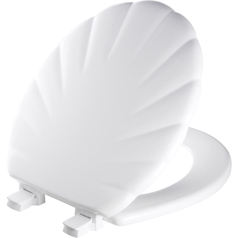 Mayfair BY Bemis 22ECA 000 Shell Round White Enameled Wood Toilet Seat