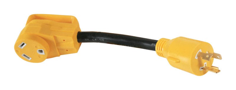 Camco 55272 Power Grip 12 in. 30 amps RV Generator Adapter 30 AMP 1 pk