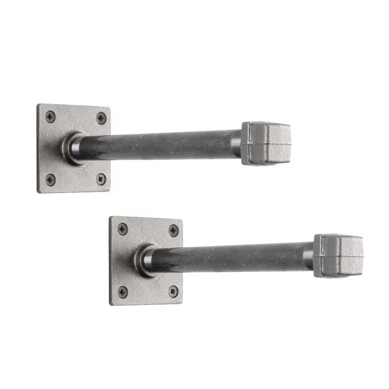 STZ Industries 366128SQLGBRKT2 Black Steel Shelf Bracket 8 in. L