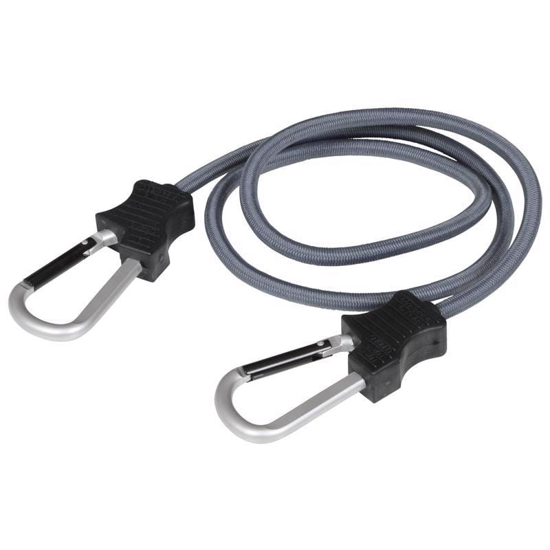 Keeper 06158 Black Carabiner Style Bungee Cord 48 in. L X 0.315 in. 1 pk