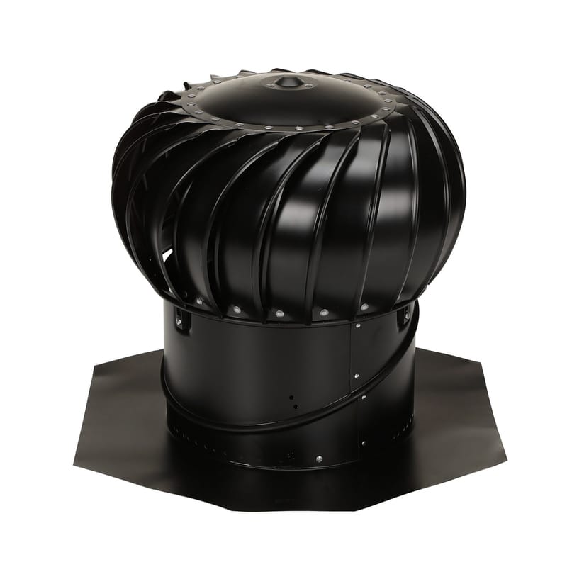 Air Vent TIBS0100 Air Hawk 18.4 in. H X 20.2 in. W X 20 in. L X 12 in. D Black Aluminum Turbine and Base