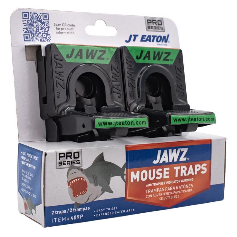 JT Eaton 409P JAWZ Pro Series Small Snap Trap For Mice 2 pk
