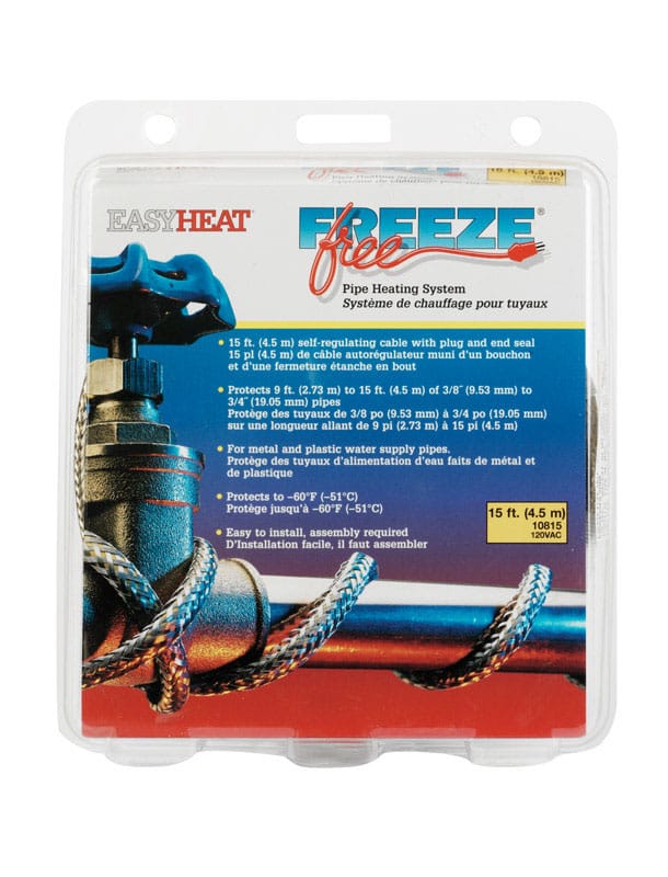 Easy Heat 10815 Freeze Free 15 ft. L Self Regulating Heating Cable For Water Pipe