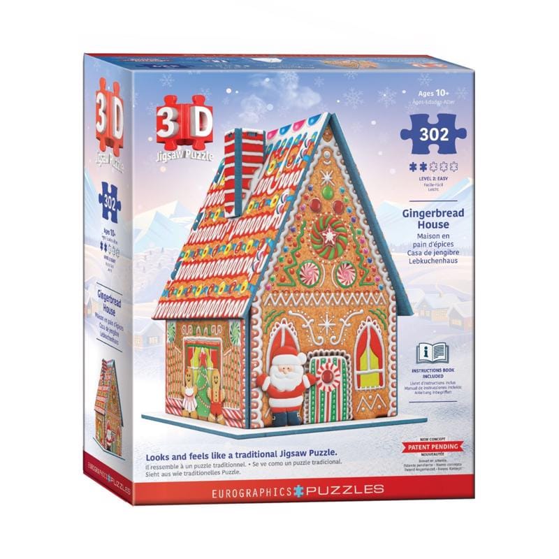 Eurographics 9905-6043 Gingerbread House 3D Jigsaw Puzzle 302 pc