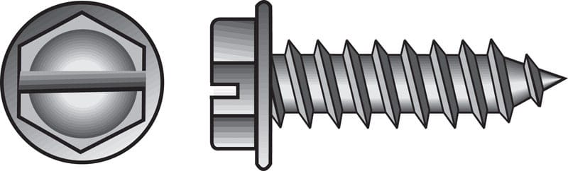 Hillman 70322 No. 12 Ga. X 1-1/2 in. L Slotted Hex Head Sheet Metal Screws 100 pk