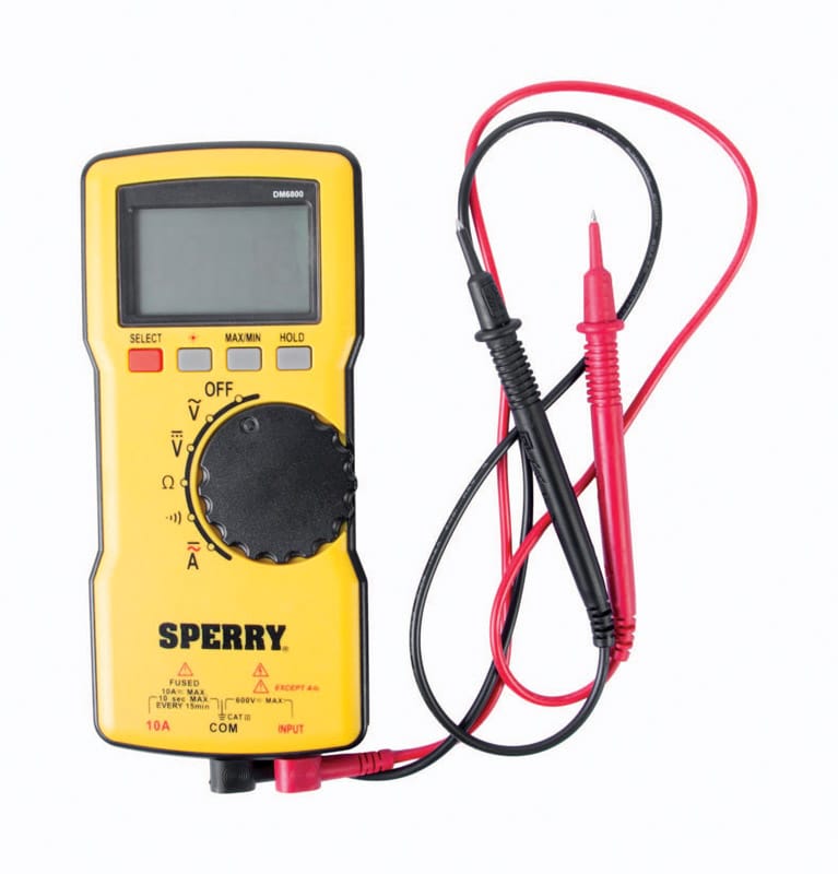 Sperry DM6800 4/40/400/750 VAC, 400mV/4/40/400/1000 VDC LCD Multimeter