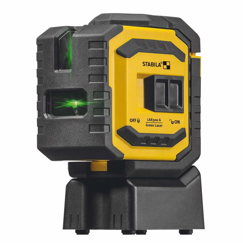 Stabila 03185 4 beam Self Leveling LAX 300 G Laser Level Kit 50 ft. 5 pc