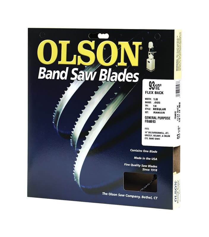 Olson FB08593DB 93.5 in. L X 0.1 in. W Carbon Steel Band Saw Blade 14 TPI Regular teeth 1 pk