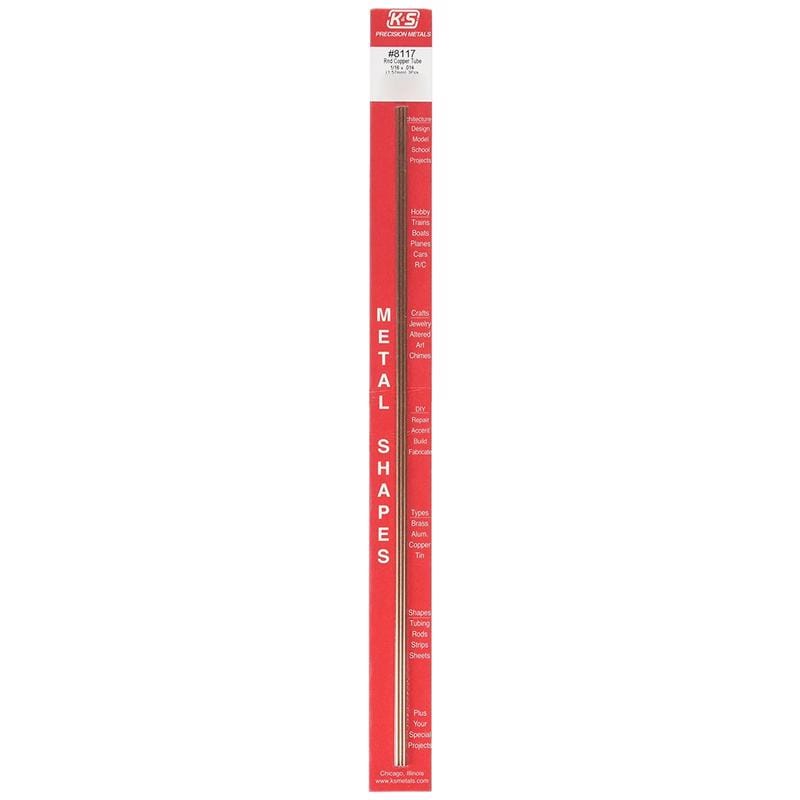 K&S 8117 1/16 in. D X 1 ft. L Utility Copper Tubing