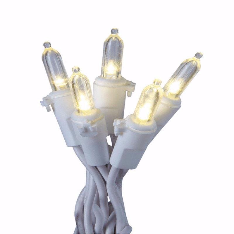 Celebrations 284B491D LED M5 Warm White 100 ct Icicle Christmas Lights 5.5 ft.