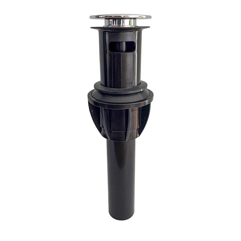 Keeney K820-72 1-1/4 in. Chrome Plastic Push Button Drain with Overflow