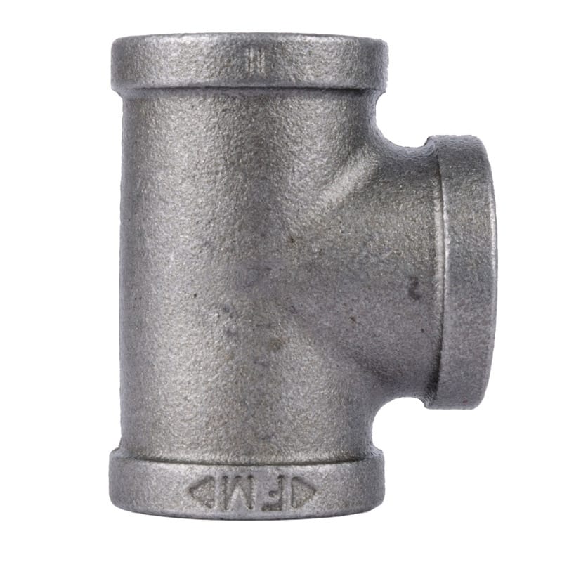 STZ Industries 350T-212 2-1/2 in. FIP each X 2-1/2 in. D FIP 2-1/2 in. D FIP Black Malleable Iron Tee
