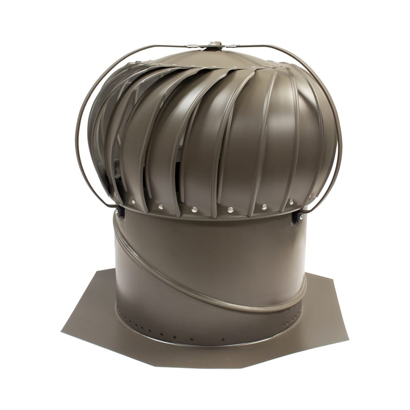 Air Vent TOBS0G00 Air Hawk 18.9 in. H X 12 in. D Weatherwood Aluminum Turbine and Base