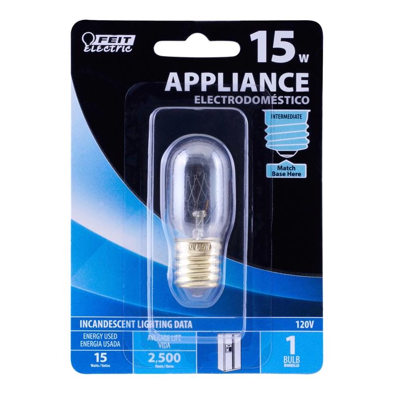Feit BP15T7/RP 15 W T7 Appliance Incandescent Bulb E12 (Candelabra) Clear 1 pk