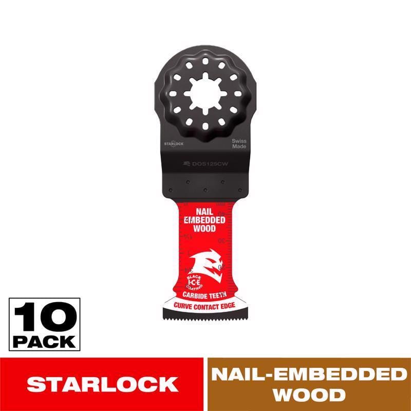 Diablo DOS125CW10 Demo Demon Amped 1-3/4 in. L X 1-1/4 in. W Carbide Oscillating Blade Nail-Embedded Wood 10 pk