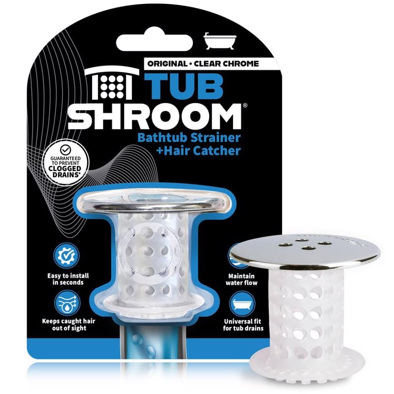 Tubshroom TSCE325 Chrome Edition 1.75 in. Chrome Plastic No Clog Drain Stopper